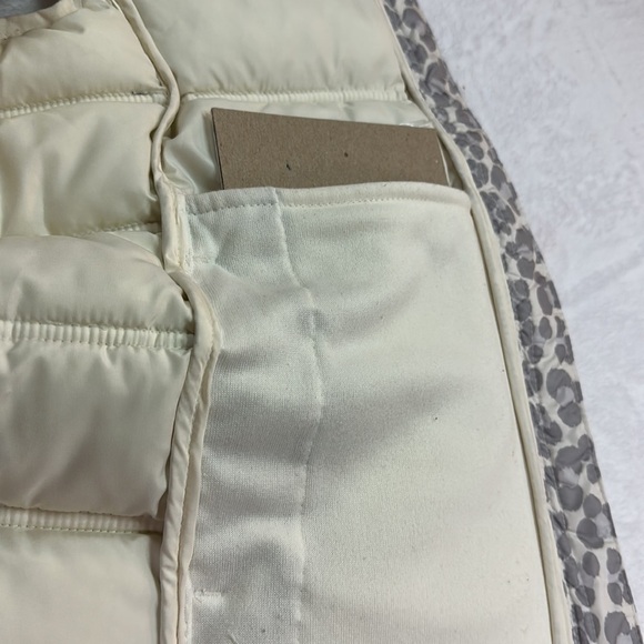 Gap Kids Cold Control Water-resistant Leopard Print Cream/Grey Vest XXL - Picture 7 of 10